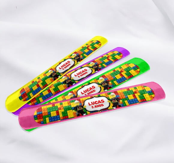 Pulseira Bate Enrola Lego