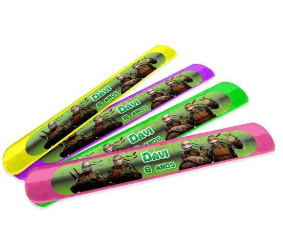 Pulseira Bate Enrola Tartarugas Ninja