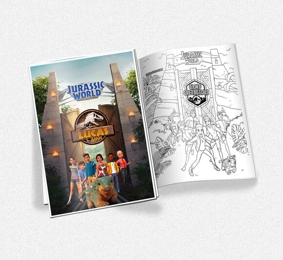 Revista de Colorir Jurassic World Acampamento Jurássico