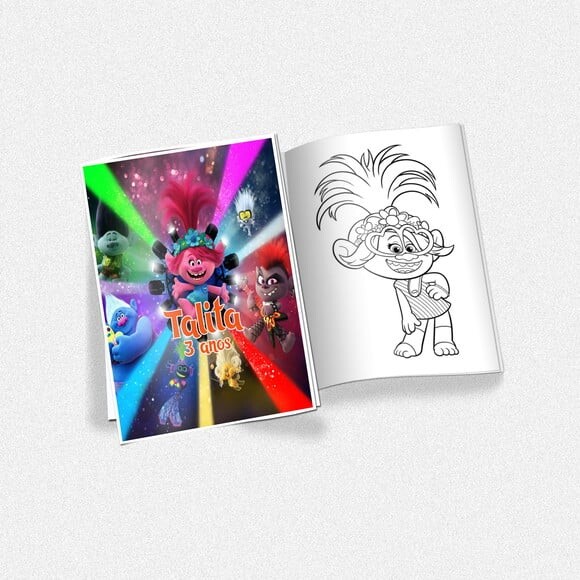 Revista de Colorir Trolls World Tour