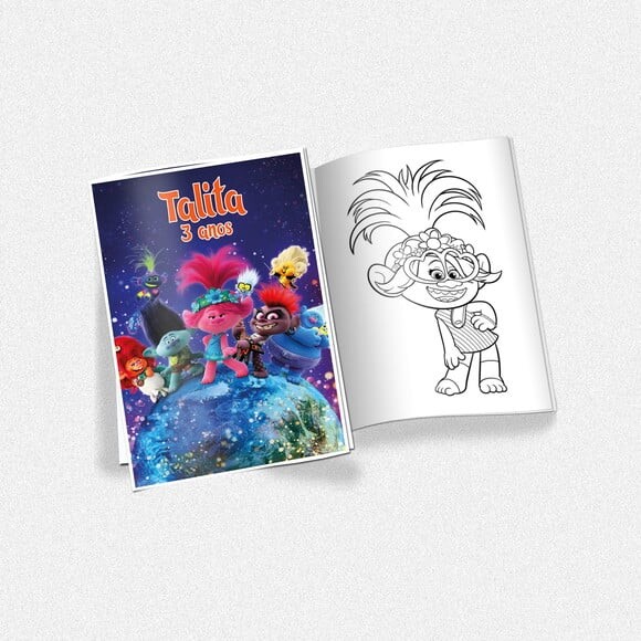 Revista de Colorir Trolls World Tour