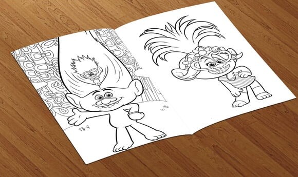 Revista de Colorir Trolls World Tour