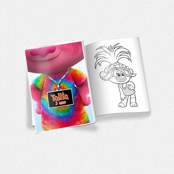 Revista de Colorir Trolls World Tour