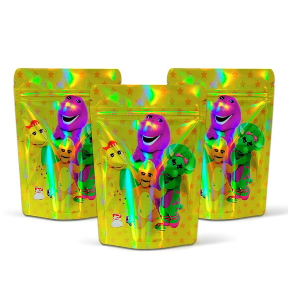 Saquinho Metalizado 10x15cm Barney e Seus Amigos