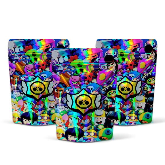 Saquinho Metalizado 10x15cm Brawl Stars