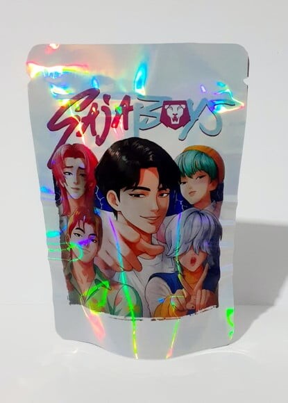 Saquinho Metalizado 10x15cm Guerreiras do K-pop Saja Boys