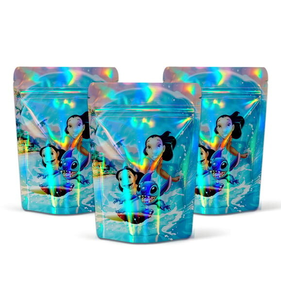 Saquinho Metalizado 10x15cm Lilo e Stitch