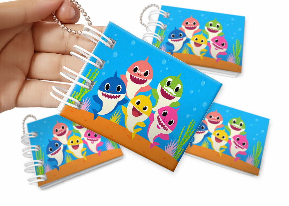 Mini Livro de Colorir 6x8cm Baby Shark