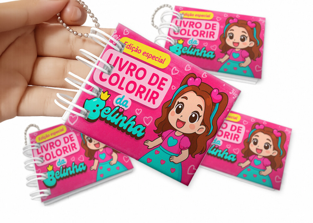 Mini Livro de Colorir 6x8cm Belinha