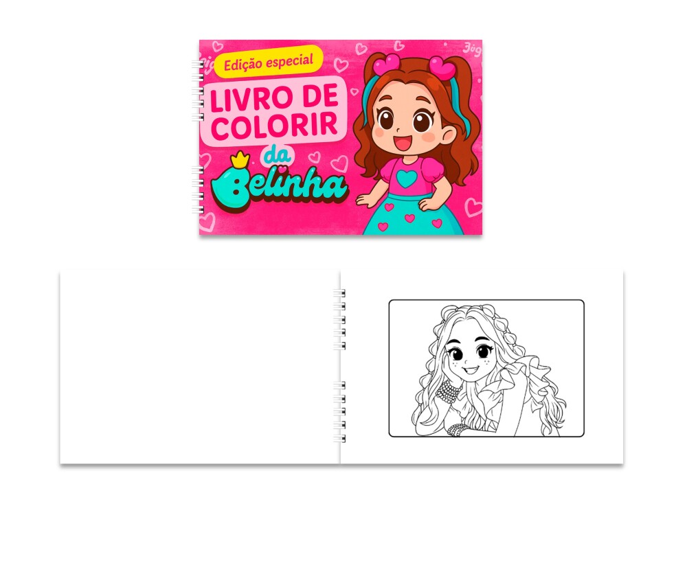 Caderno para Colorir 15x21cm Capa Mole Belinha