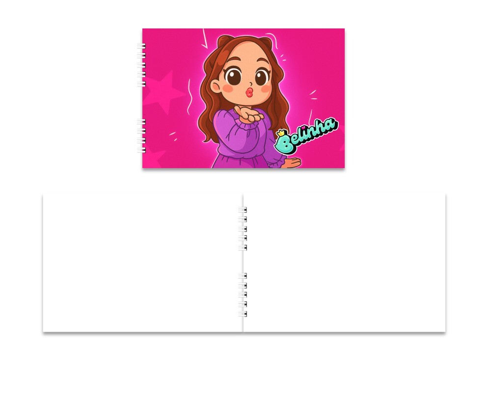 Caderno de Desenho 15x21cm Capa Mole Belinha