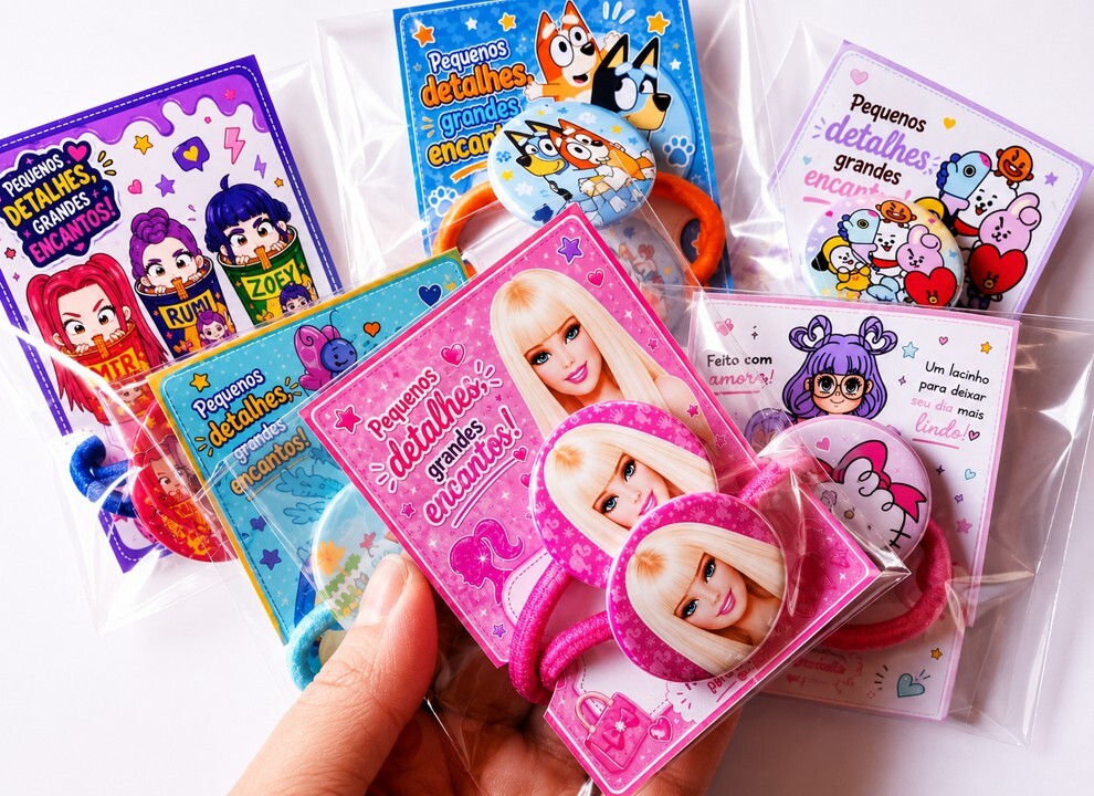 Kit Xuxinhas Elástico para cabelo A Casa Mágica da Gabby