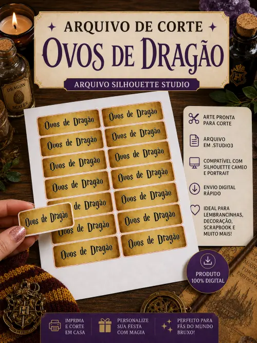 Arquivo de corte Silhouette Studio para Huevitos Harry Potter