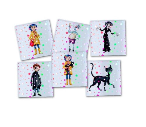 Adesivo Metalizado 5x5 cm Coraline