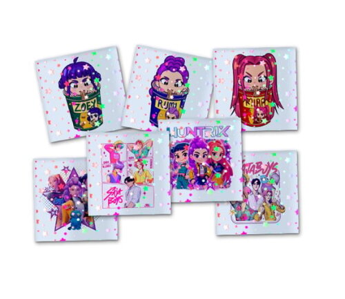 Adesivo Metalizado 5x5 cm Guerreiras do K-pop