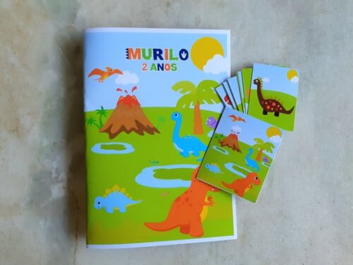 Álbum de Figurinhas Dinossauros