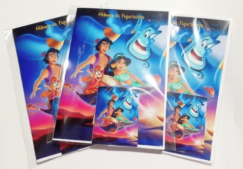 Álbum de Figurinhas Jasmine e Aladdin