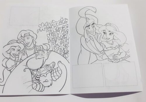 Álbum de Figurinhas Jasmine e Aladdin