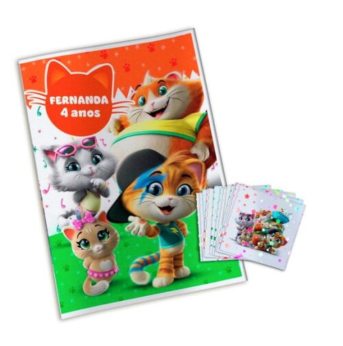 Álbum de Figurinhas Metalizadas 44 Gatos