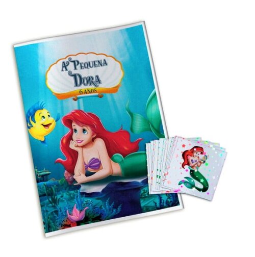 Álbum de Figurinhas Metalizadas a Pequena Sereia