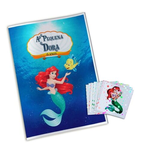 Álbum de Figurinhas Metalizadas a Pequena Sereia