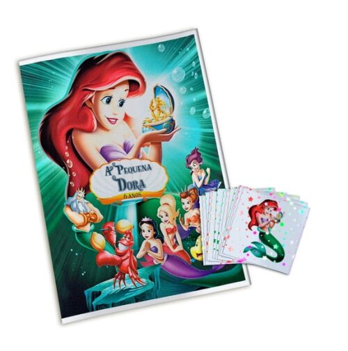 Álbum de Figurinhas Metalizadas a Pequena Sereia