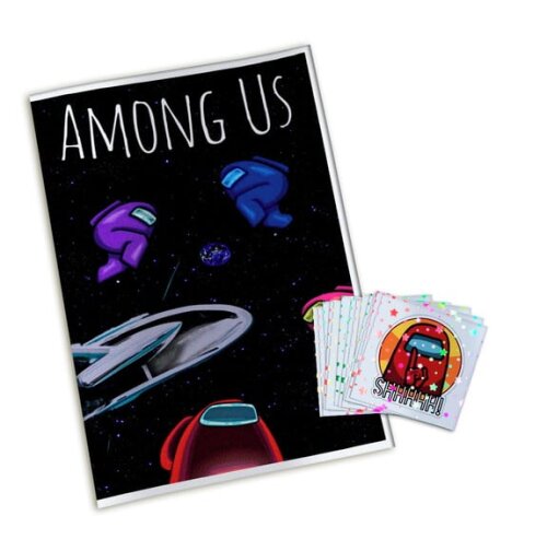 Álbum de Figurinhas Metalizadas Among Us