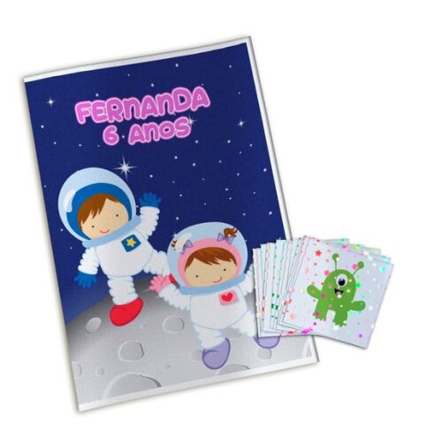 Álbum de Figurinhas Metalizadas Astronauta