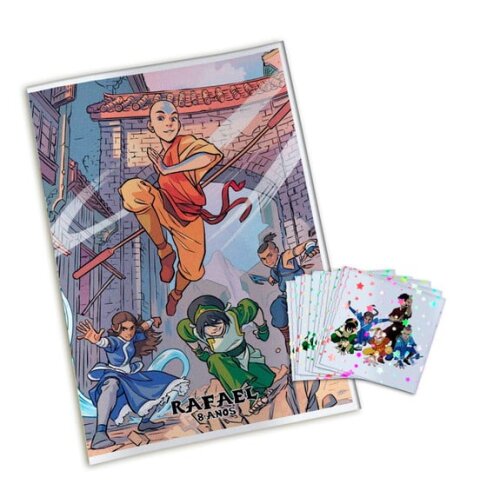 Álbum de Figurinhas Metalizadas Avatar a Lenda de Aang