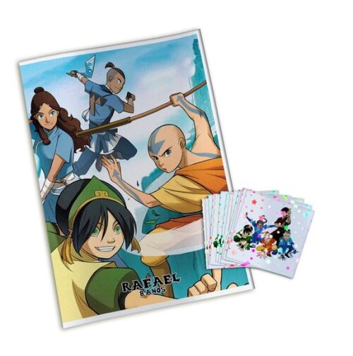 Álbum de Figurinhas Metalizadas Avatar a Lenda de Aang