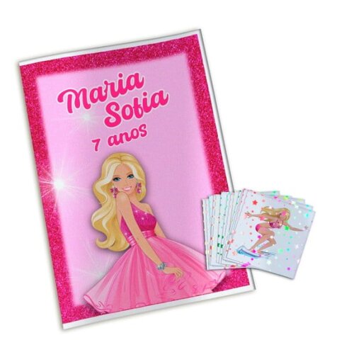 Álbum de Figurinhas Metalizadas Barbie