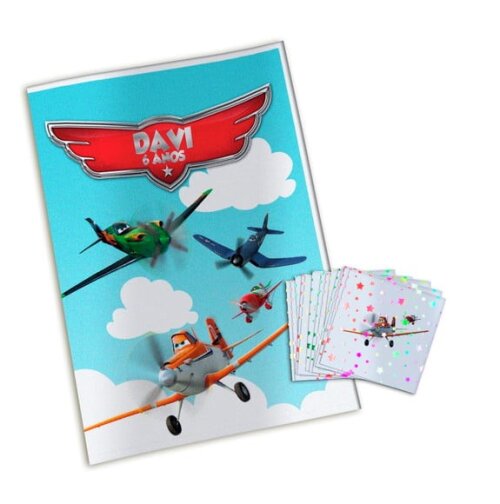 Álbum de Figurinhas Metalizadas Aviões