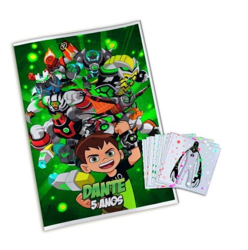 Álbum de Figurinhas Metalizadas Ben 10