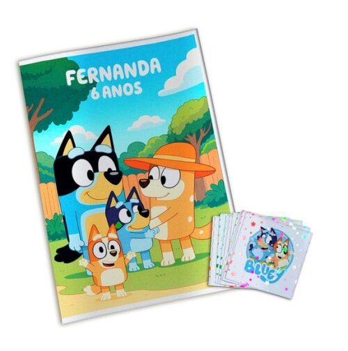 Álbum de Figurinhas Metalizadas Bluey