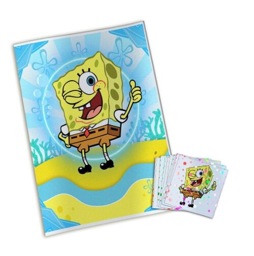 Álbum de Figurinhas Metalizadas Bob Esponja