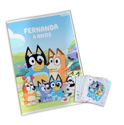 Álbum de Figurinhas Metalizadas Bluey