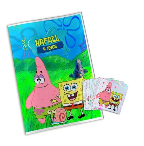 Álbum de Figurinhas Metalizadas Bob Esponja