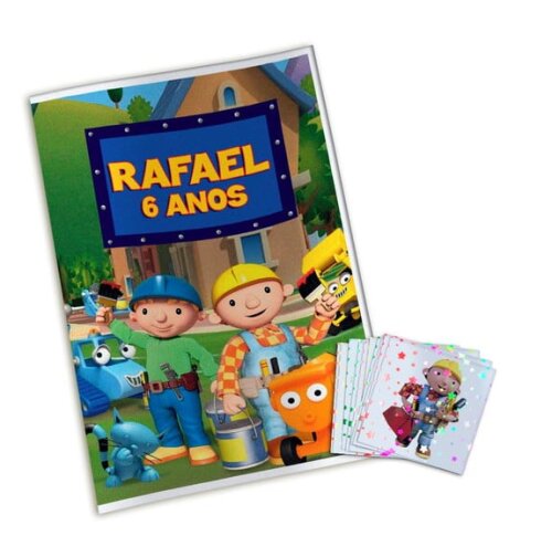 Álbum de Figurinhas Metalizadas Bob o Construtor