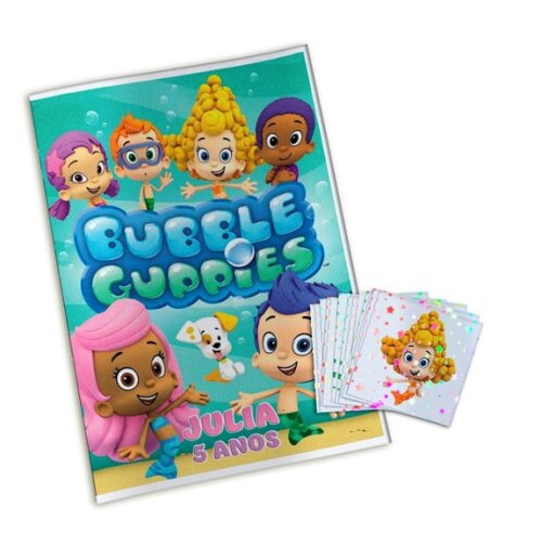 Álbum de Figurinhas Metalizadas Bubble Guppies