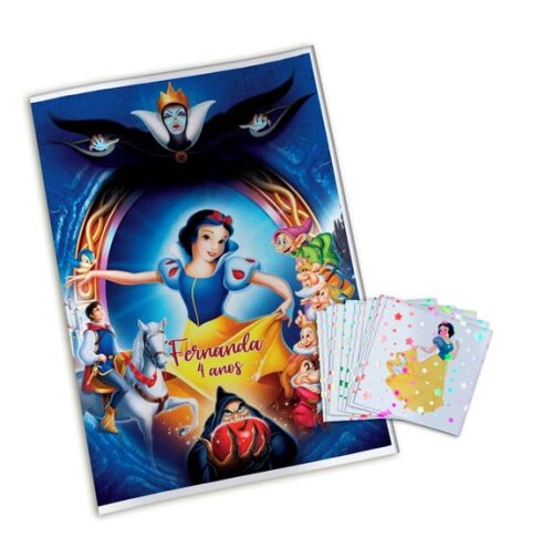 Álbum de Figurinhas Metalizadas Branca de Neve