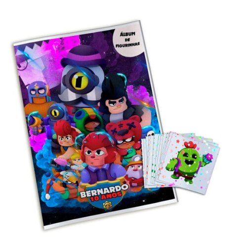Álbum de Figurinhas Metalizadas Brawl Stars