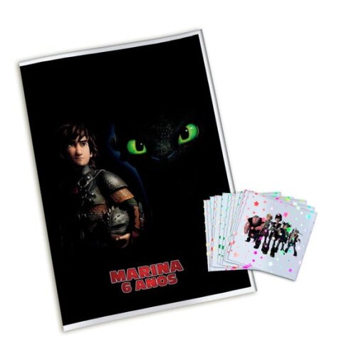 Álbum de Figurinhas Metalizadas Como Treinar o Seu Dragão
