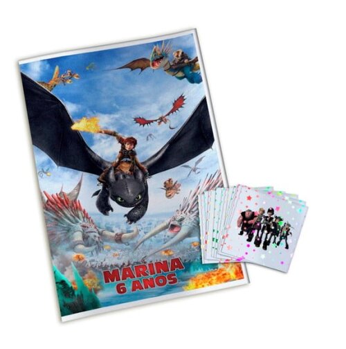 Álbum de Figurinhas Metalizadas Como Treinar o Seu Dragão