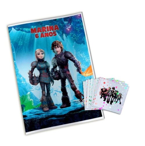 Álbum de Figurinhas Metalizadas Como Treinar o Seu Dragão