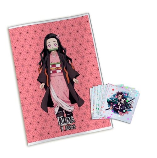 Álbum de Figurinhas Metalizadas Demon Slayer