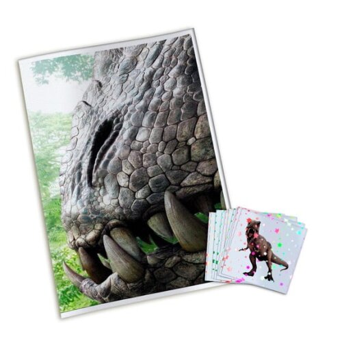 Álbum de Figurinhas Metalizadas Jurassic World