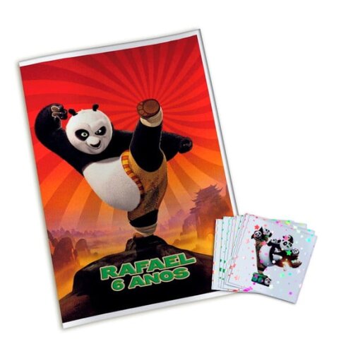 Álbum de Figurinhas Metalizadas Kung Fu Panda