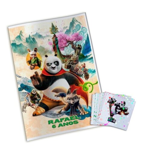 Álbum de Figurinhas Metalizadas Kung Fu Panda