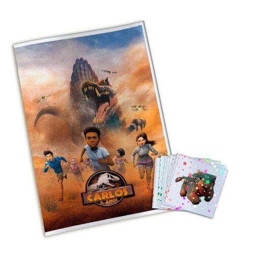 Álbum de Figurinhas Metalizadas Jurassic World Acampamento