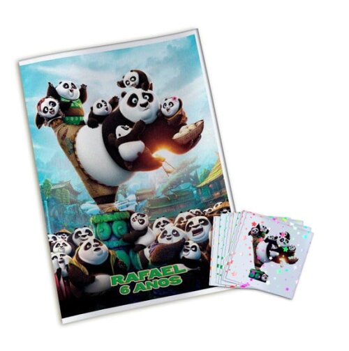 Álbum de Figurinhas Metalizadas Kung Fu Panda